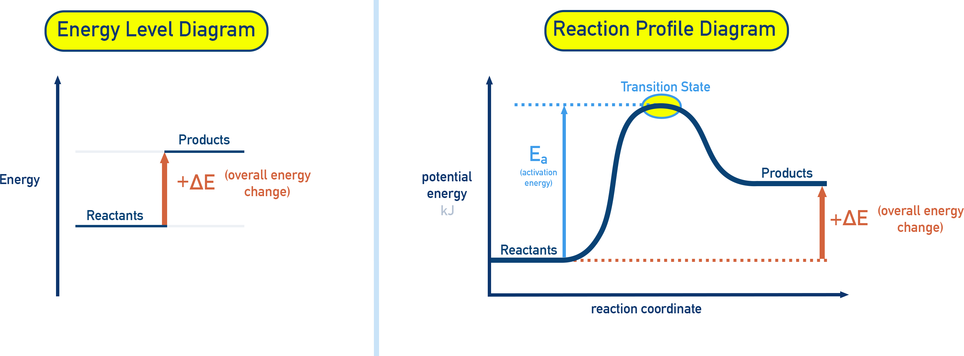 AP Chemistry comparison of energy level diagrams and reaction profile diagrams