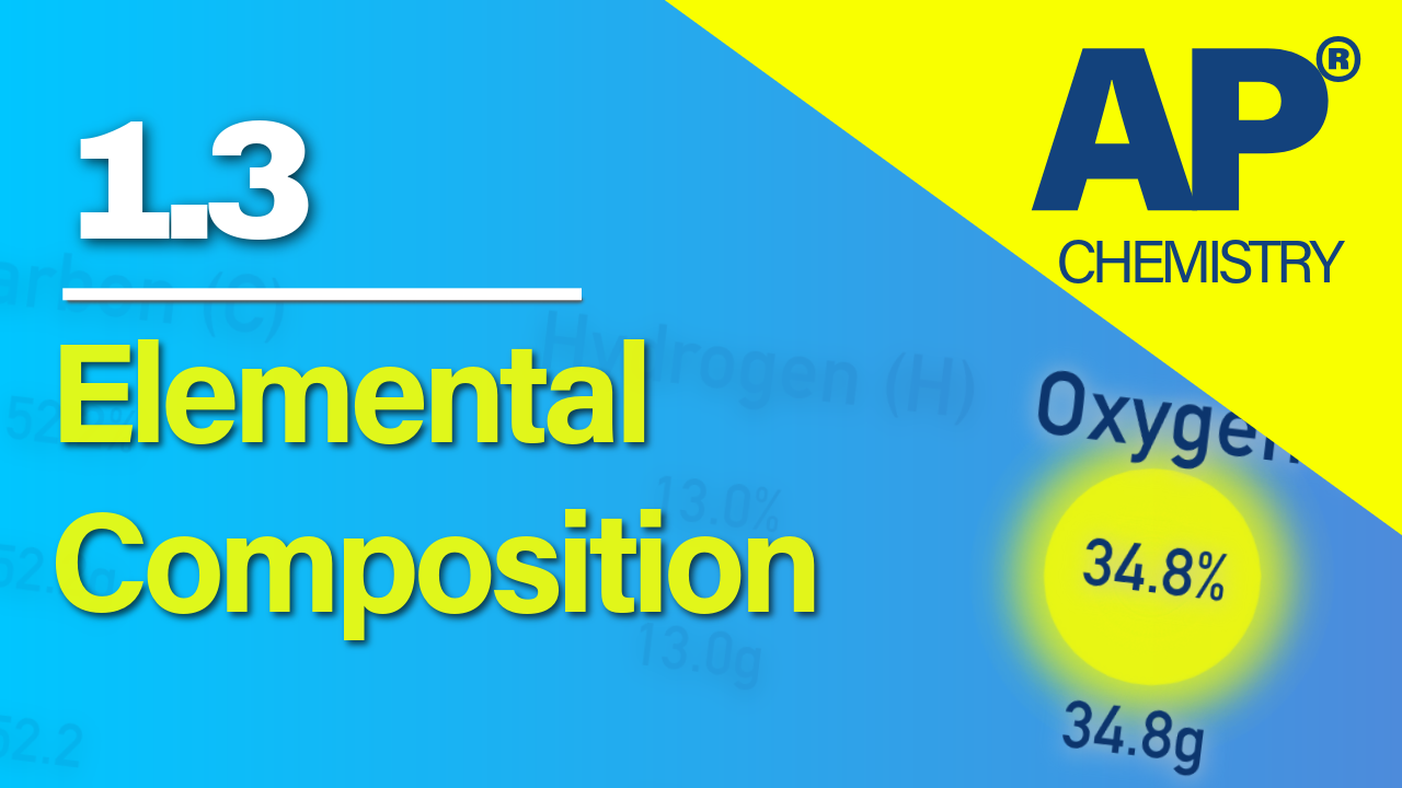 Thumbnail for AP Chemistry 1.3 Elemental Composition of Pure Substances video lesson