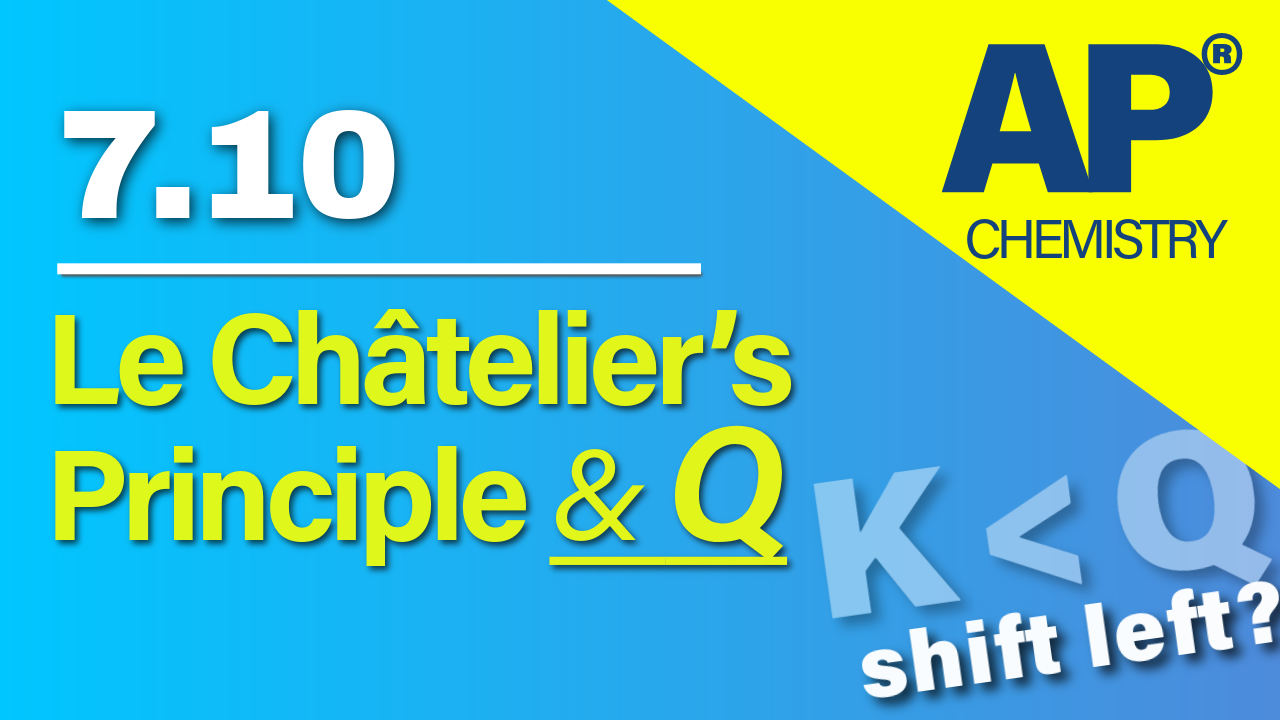 Thumbnail for AP Chemistry 7.10 Reaction Quotient and Le Châtelier’s Principle video lesson