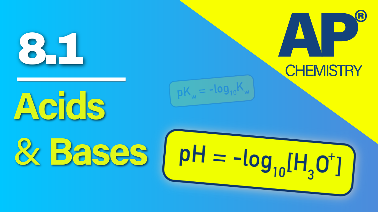 Thumbnail for AP Chemistry 8.1 Introduction to Acids and Bases (pH, pOH and Kw) video lesson