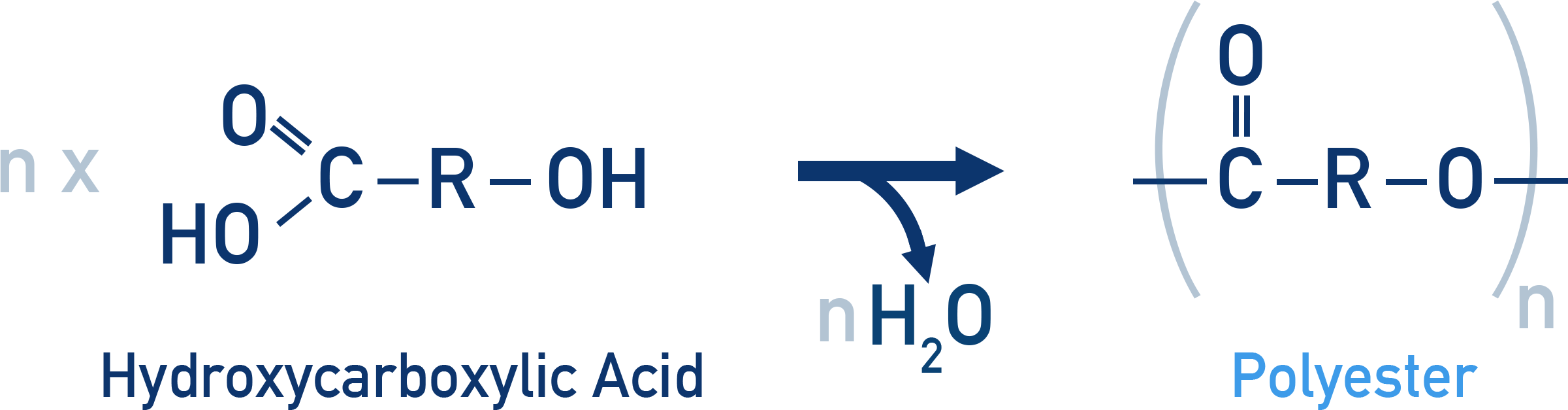 Edexcel A-Level Chemistry polymerisation of a hydroxycarboxylic acid into a polyester by self-condensation.