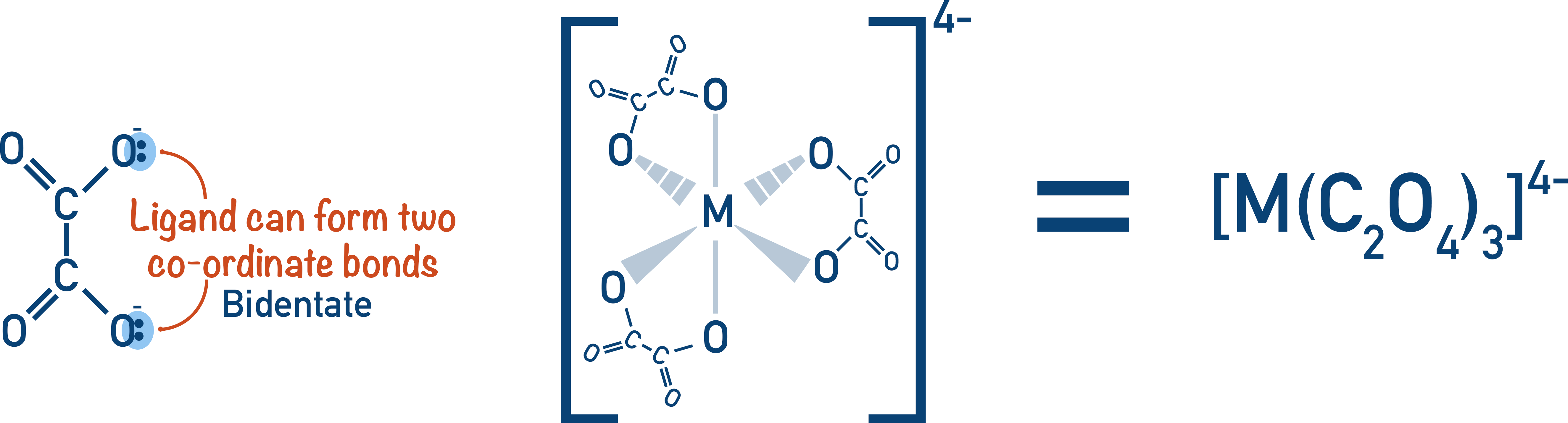 bidentate ligand ethanedioate ion complex
