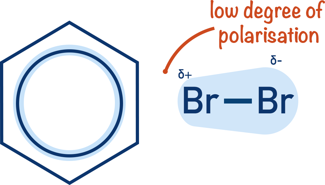 benzene polarisation of bromine