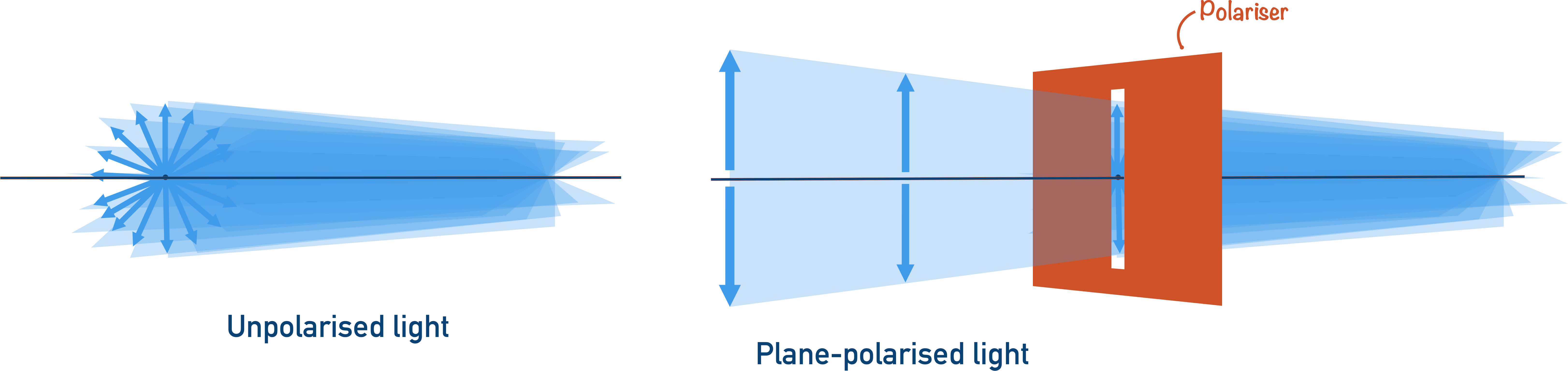 plane polarised light polariser filter optical isomerism a-level chemistry