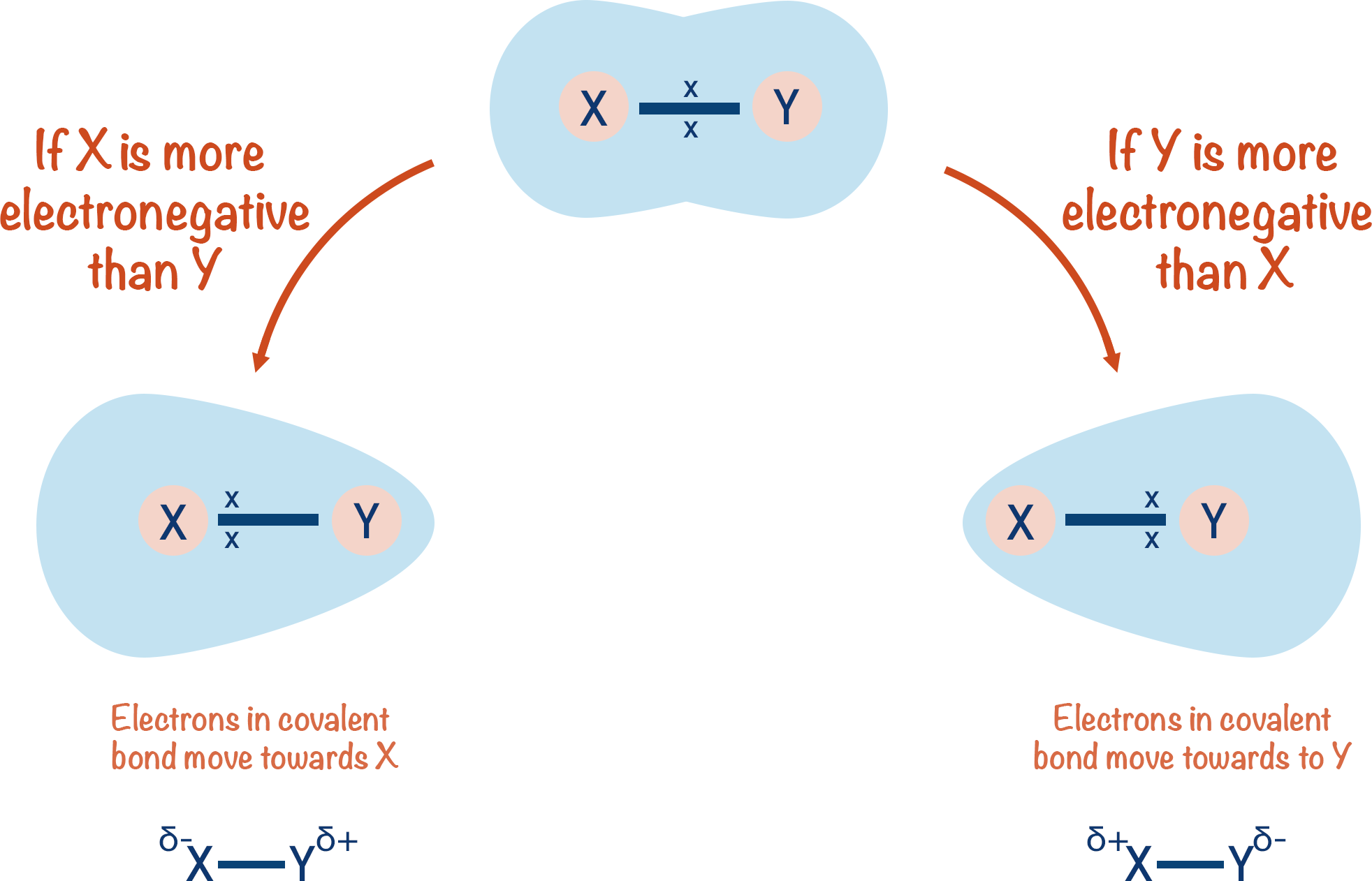 electronegativity and forming polar bonds different electronegativities