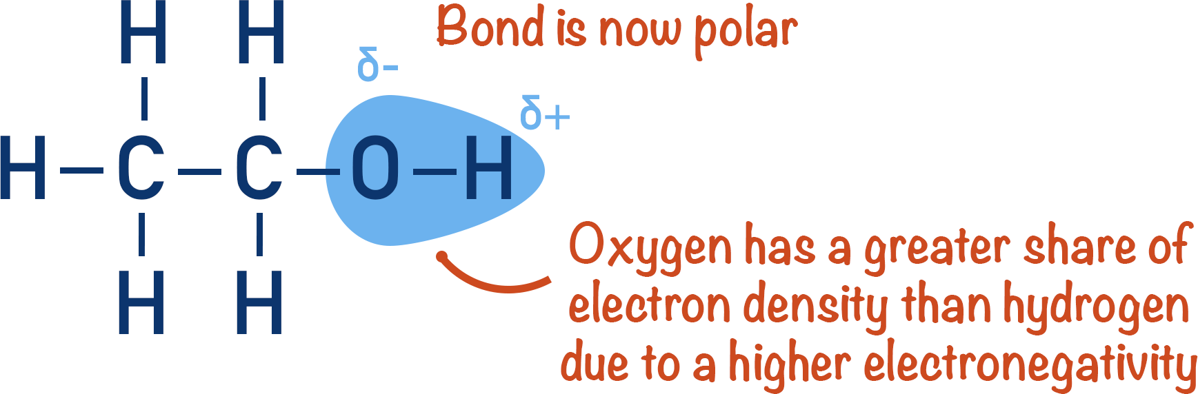 functional group of alcohol polar bond ethanol