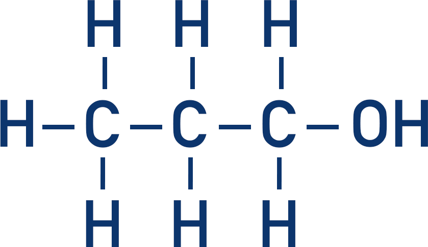 propanol alcohol displayed formula naming organic molecules