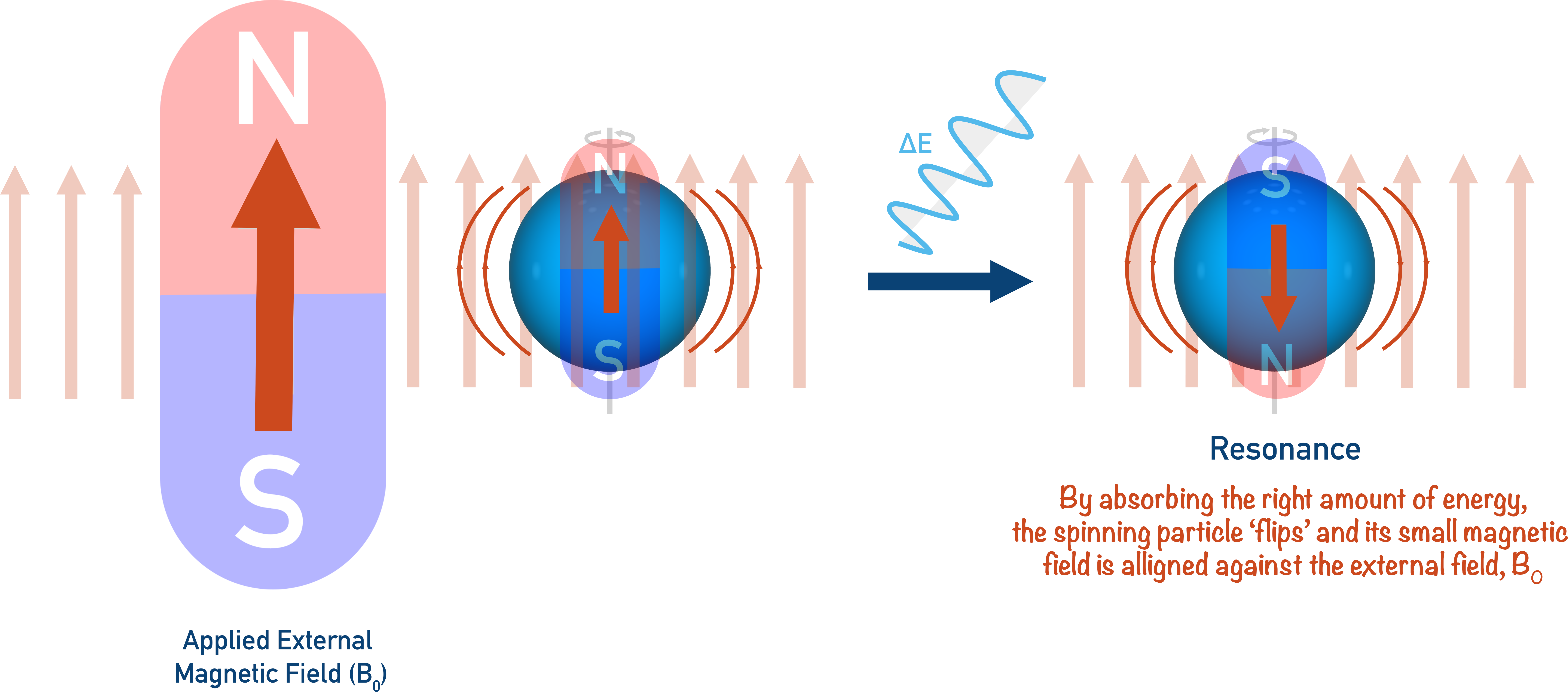 NMR spectroscopy resonance with external field