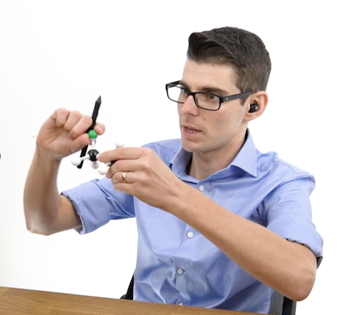 Matt tutoring a chemistry student