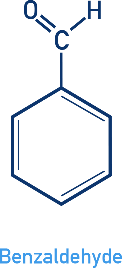 NCERT 12 Chemistry structure and key uses of benzaldehyde in flavouring (almond essence), perfumery, dyes and pharmaceuticals.